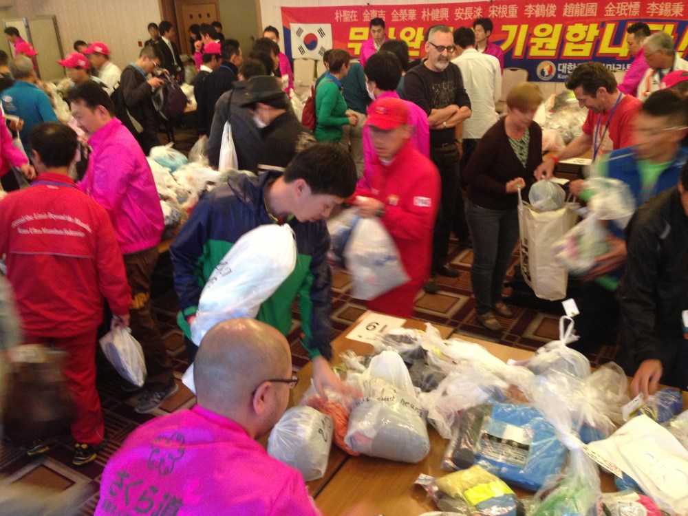 Bag drop - awesomely well organised, just like every element of the entire race.